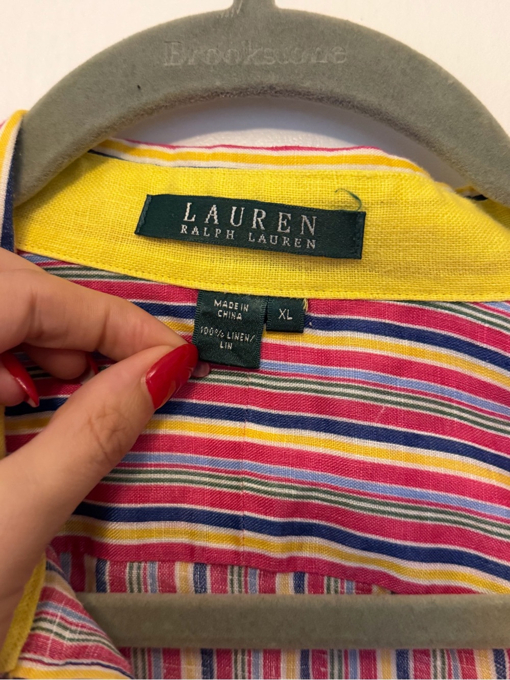 Vintage Ralph Lauren 100% Linen Button Up Shirt XL - Picture 3 of 11